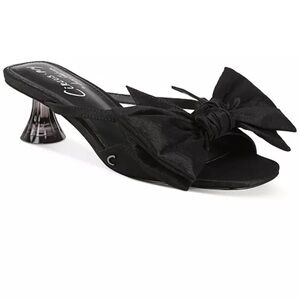 Brand New Circus NY by Sam Edelman Black Satin Bow Natalina Heels Size 9